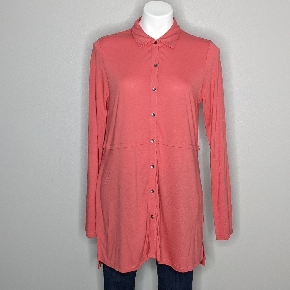 J Jill salmon button up S